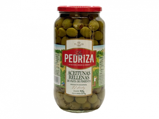ACEITUNAS VERDES RELLENAS TARRO 920 GR UNIDAD
