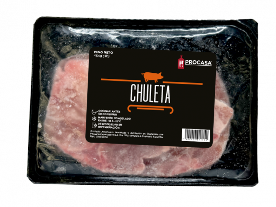 CHULETA CERDO CON HUESO 1 LB