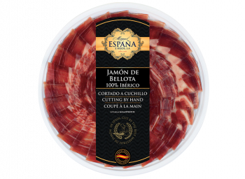 PLATO JAMON IB. BELLOTA 100% 90G CORTADO A CUCHILLO